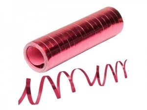 Luftschlangen Rot metallic