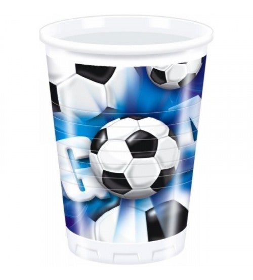 Fussball Blau Becher 10 Stück