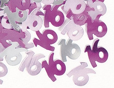 16 Geburtstag Konfetti Pink