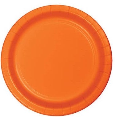 Pappteller Orange 20 Stück Durchmesser 23cm