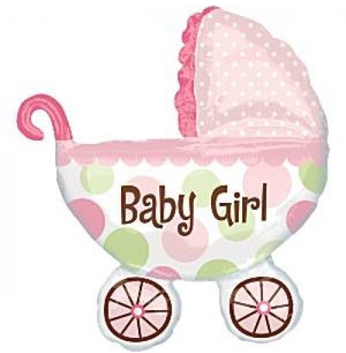 Folien Ballon Wagen Rosa