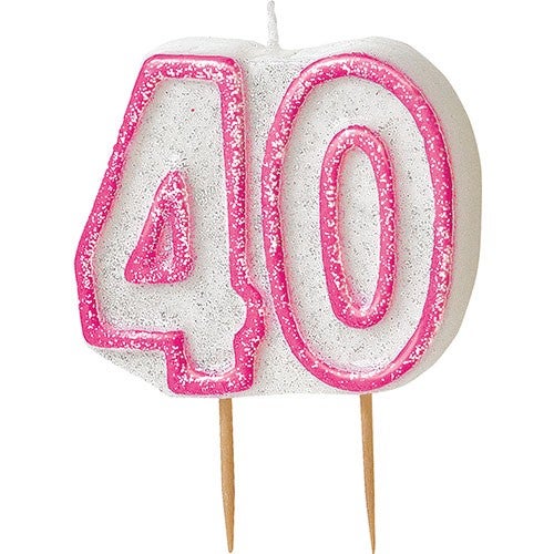 40 Geburtstag Kerze Pink 40 Geburtstag Kerze Pink
