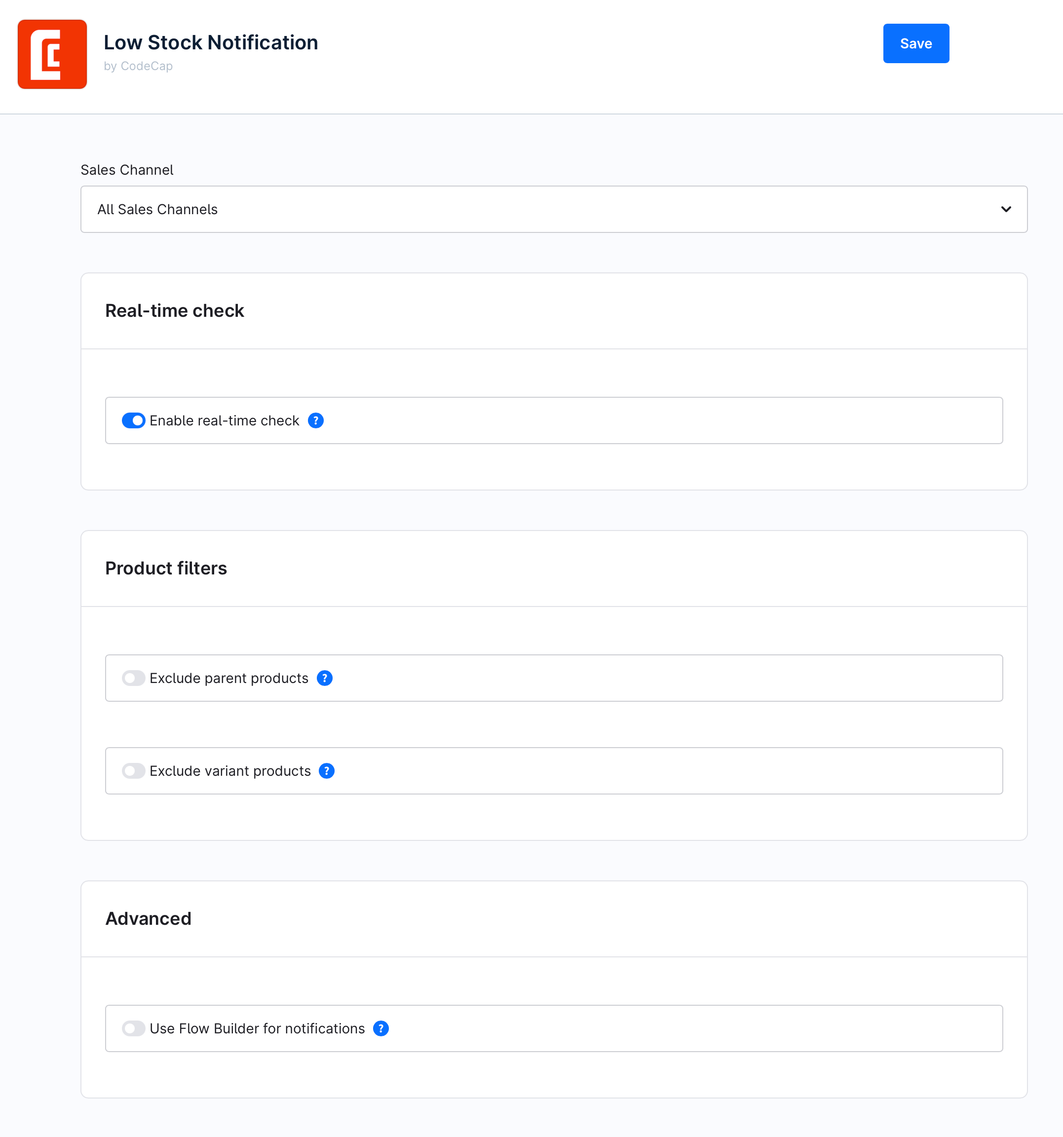 CodecapLowStockNotification