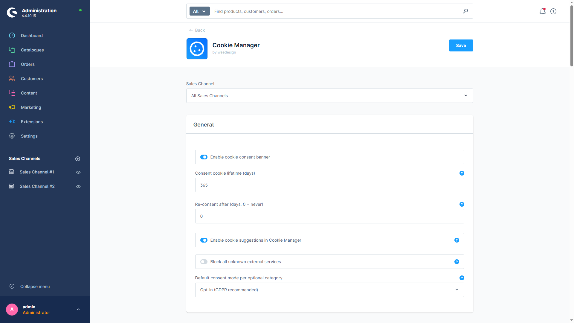 WeedesignCookieManager