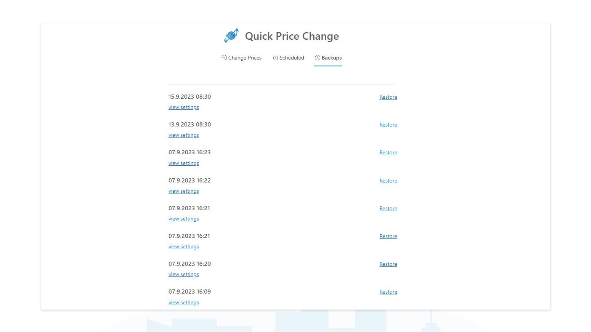 DigaQuickPriceChangeApp