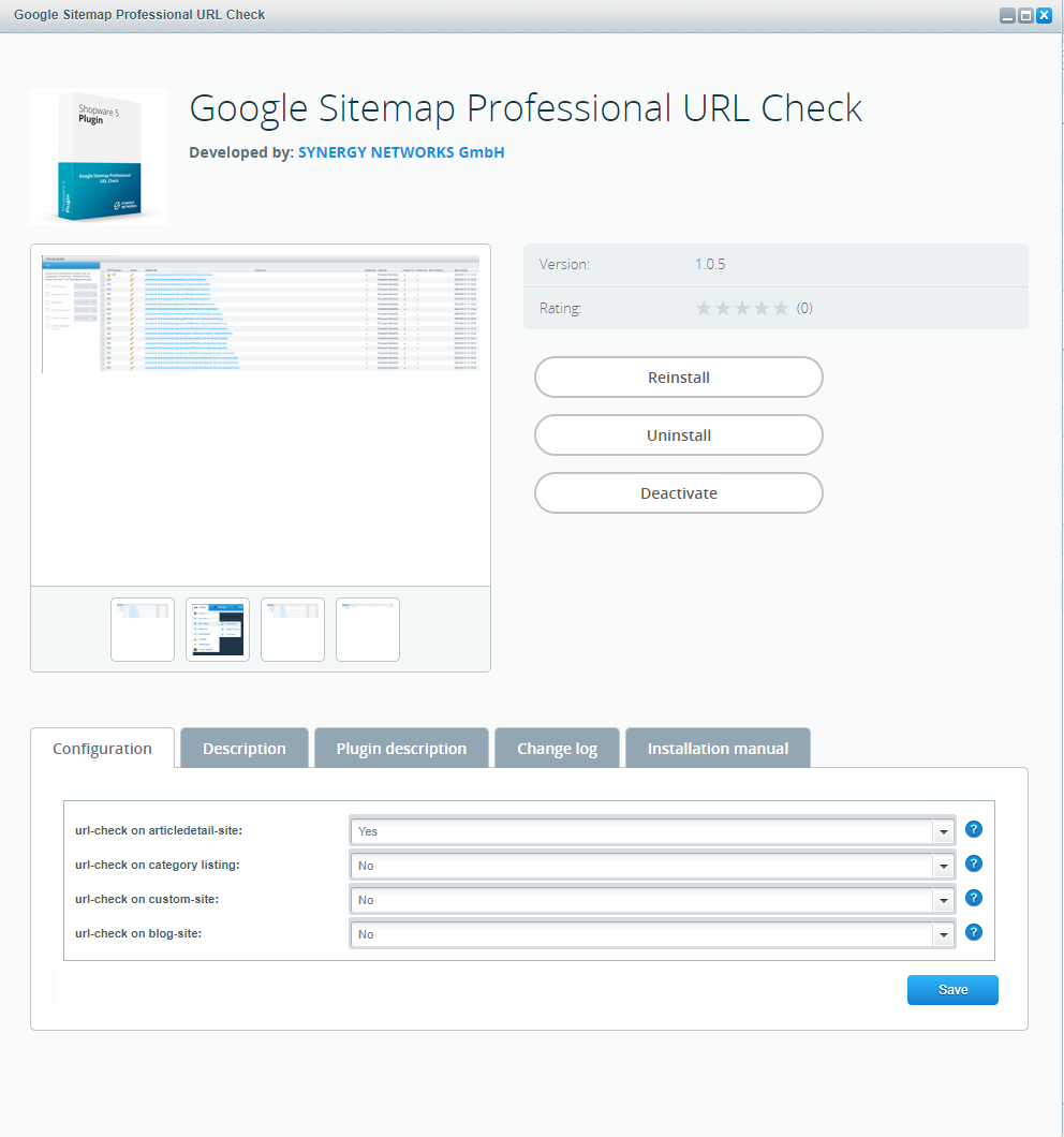 SynGoogleSitemapUrlCheck