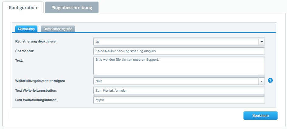 WEBvRegistrierungDeaktivierenBasic