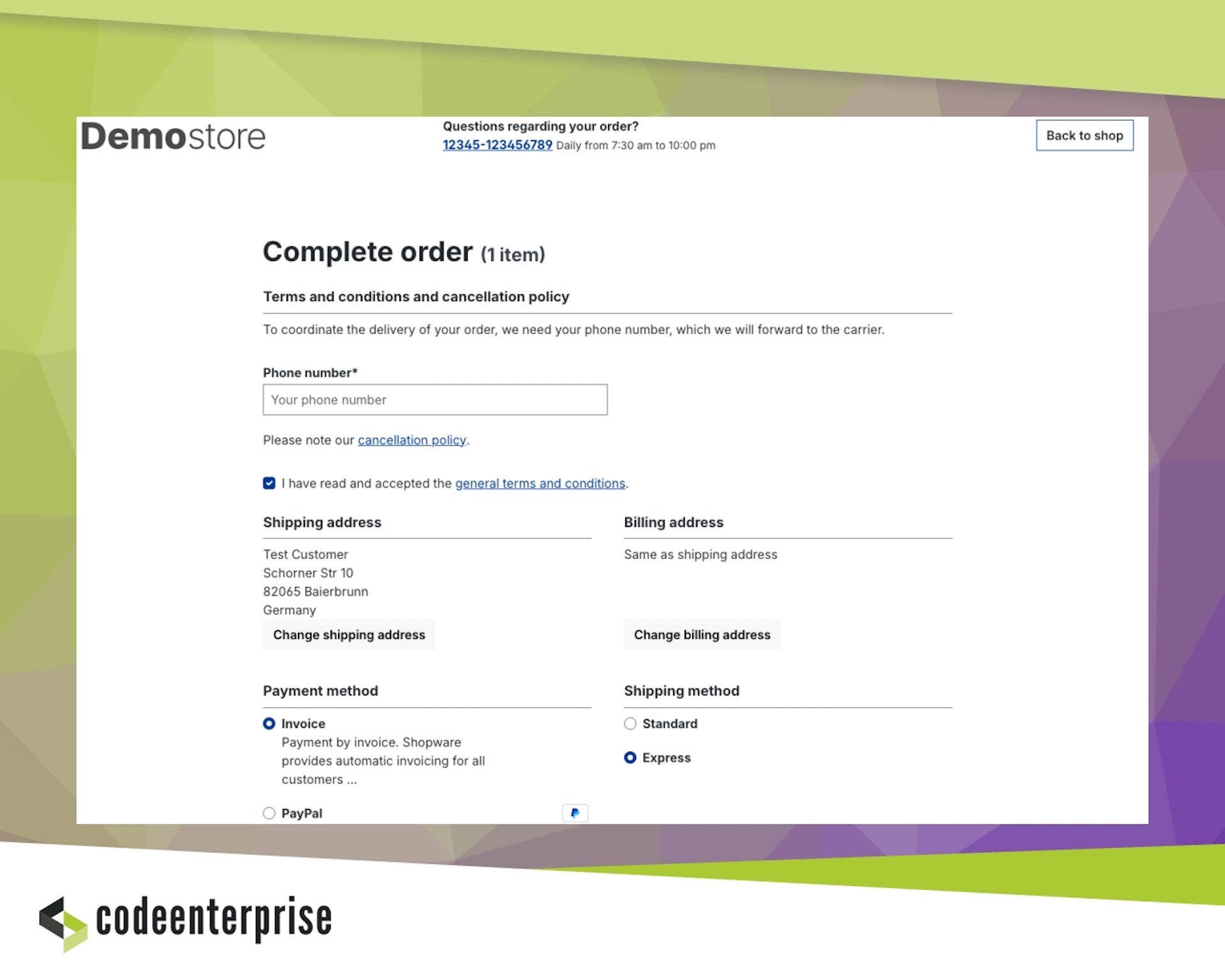 CoeRequiredPhoneByShipping