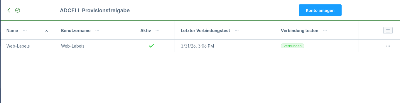 WebLaAdcellProvisionsfreigabe