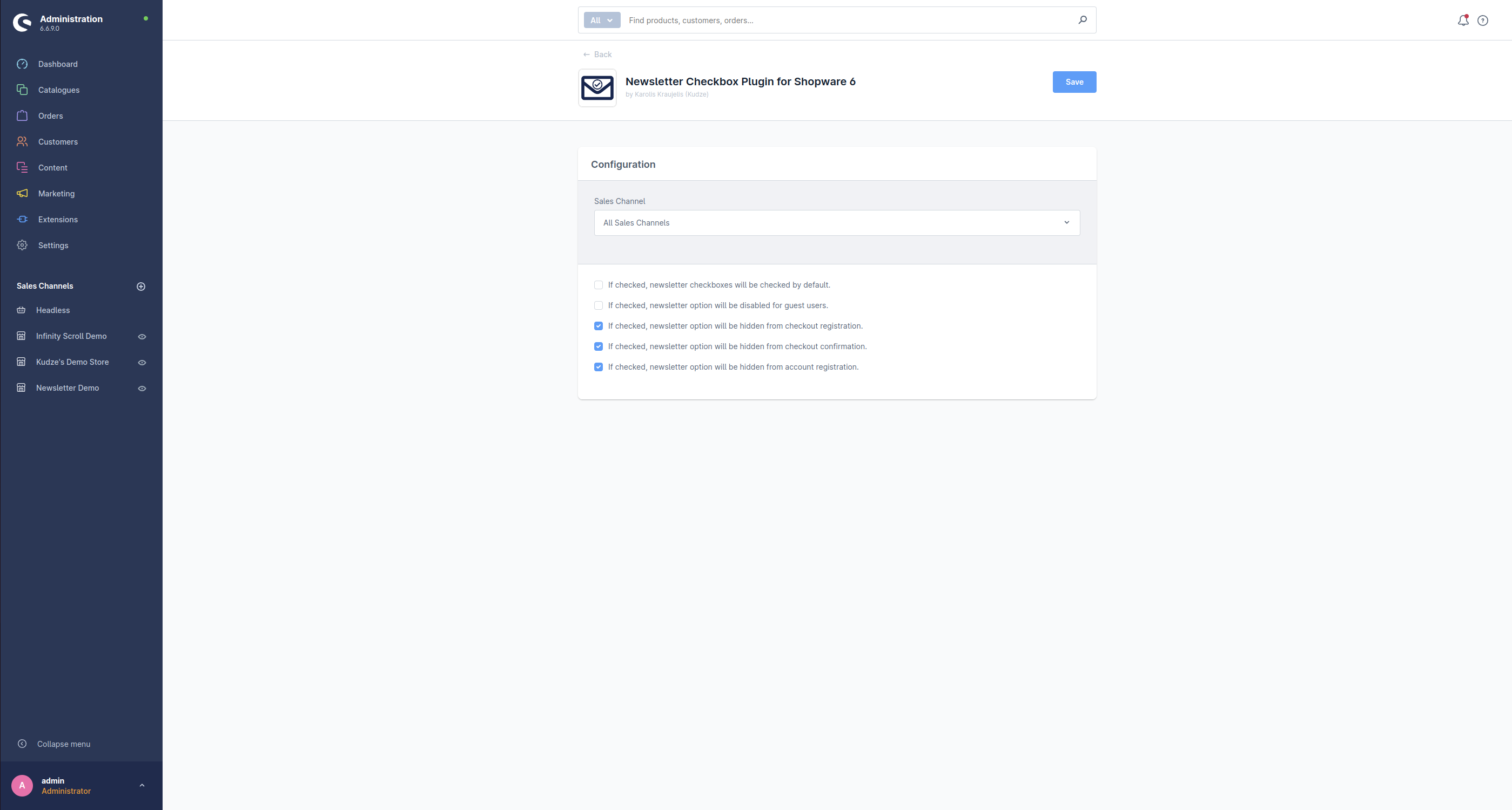 KudzeNewsletterCheckboxPlugin