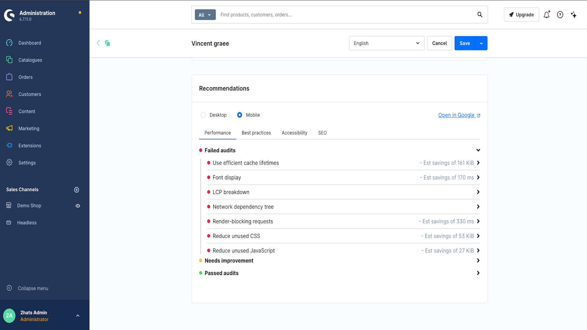 HatslogicPageSpeedInsights