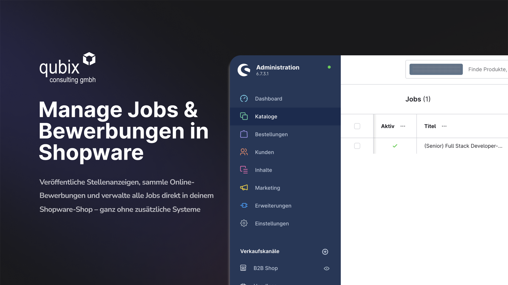 Shopware Jobs Plugin Shopware Jobs Plugin