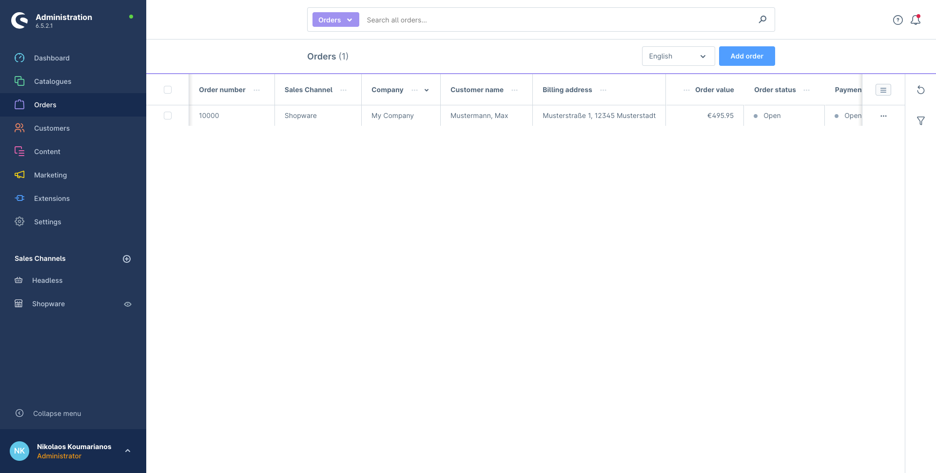 MageVisionAdminGridCustomerCompany
