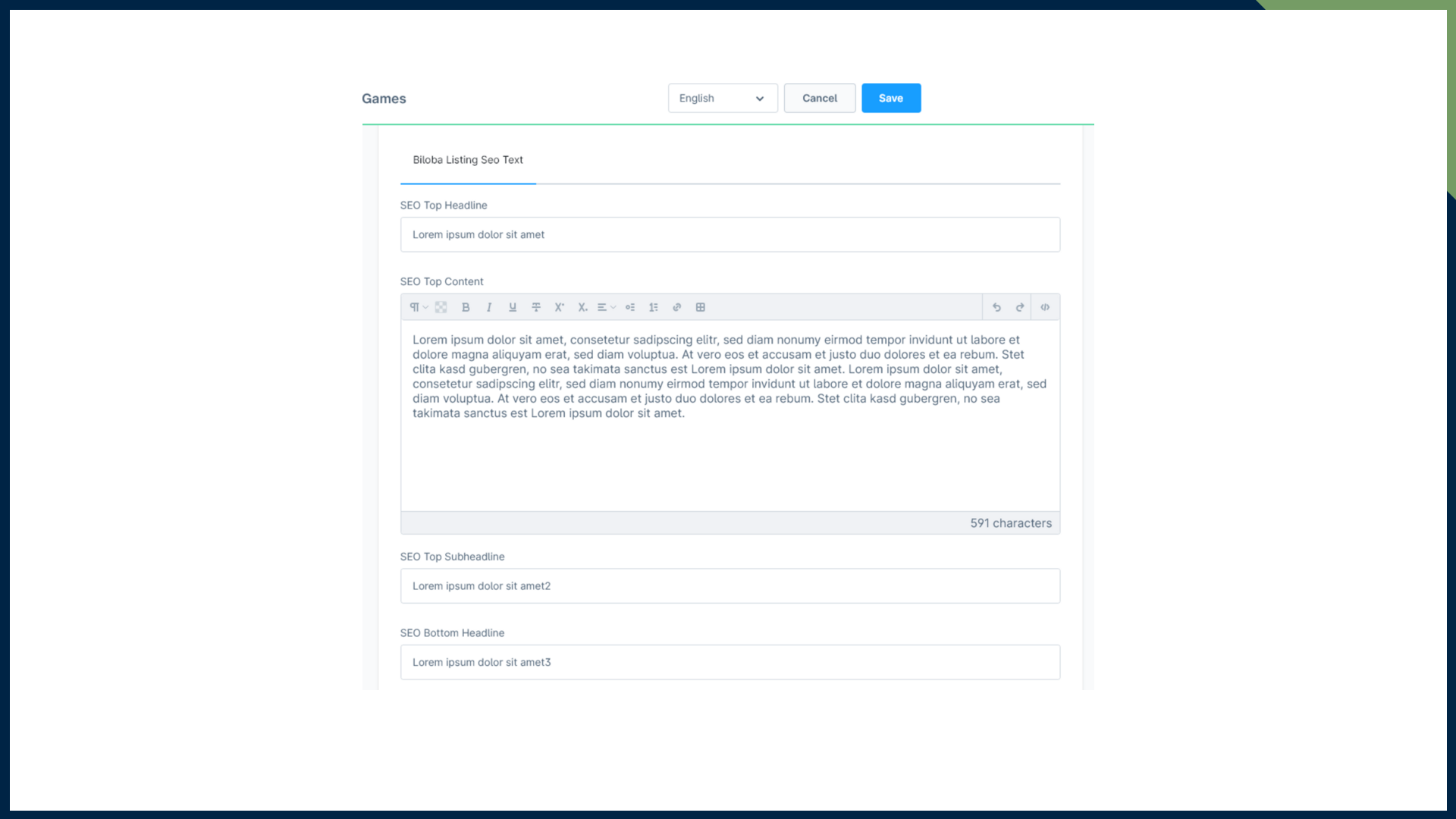 BilobaListingSeoTextApp