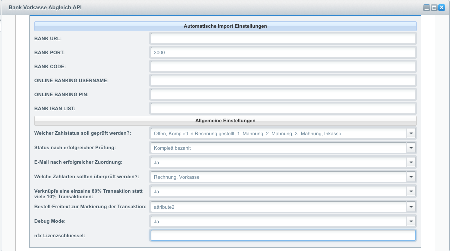 NFXBankVorkasseAbgleichAPI