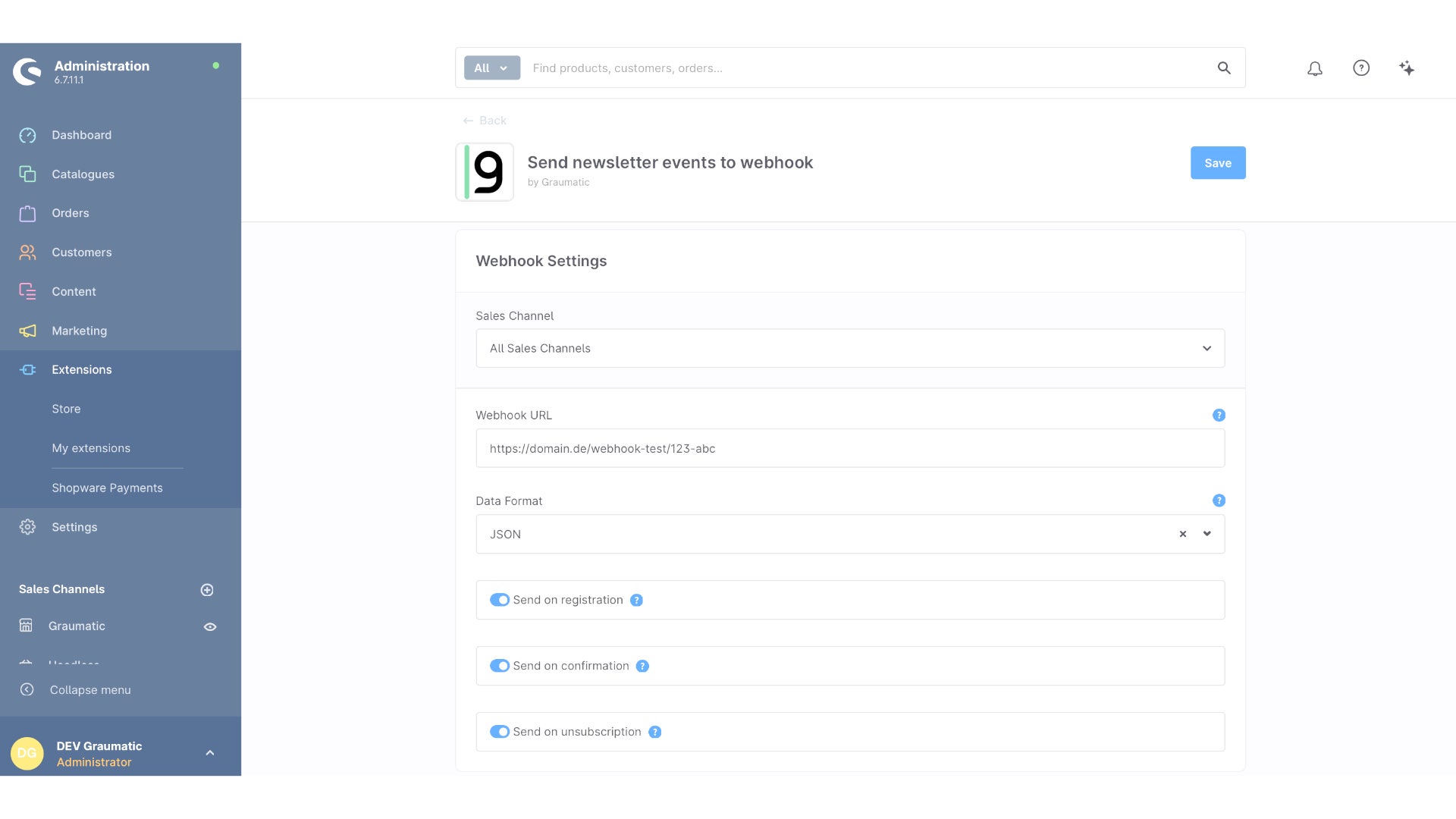 GraumaticNewsletterToWebhook