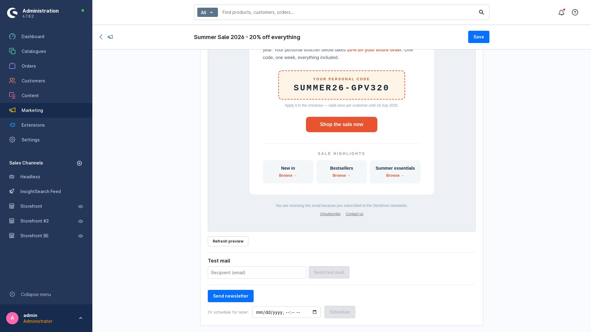 FlinkMailBuilderNewsletterAddon