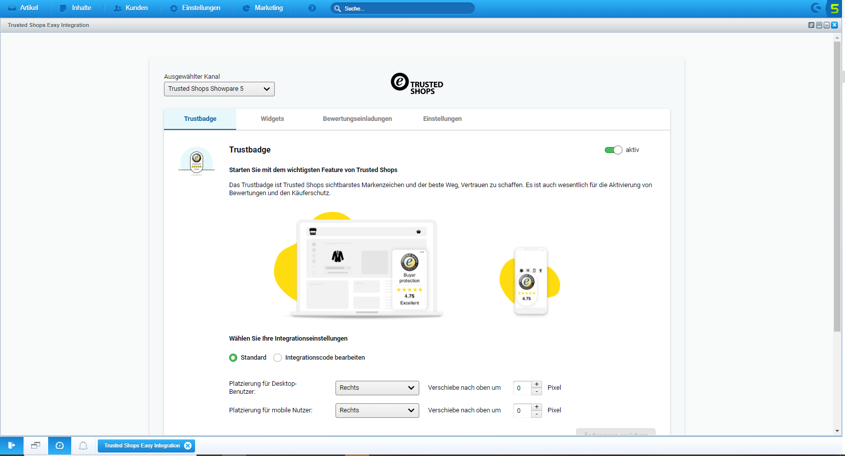 TrustedShopsEasyIntegrationS5