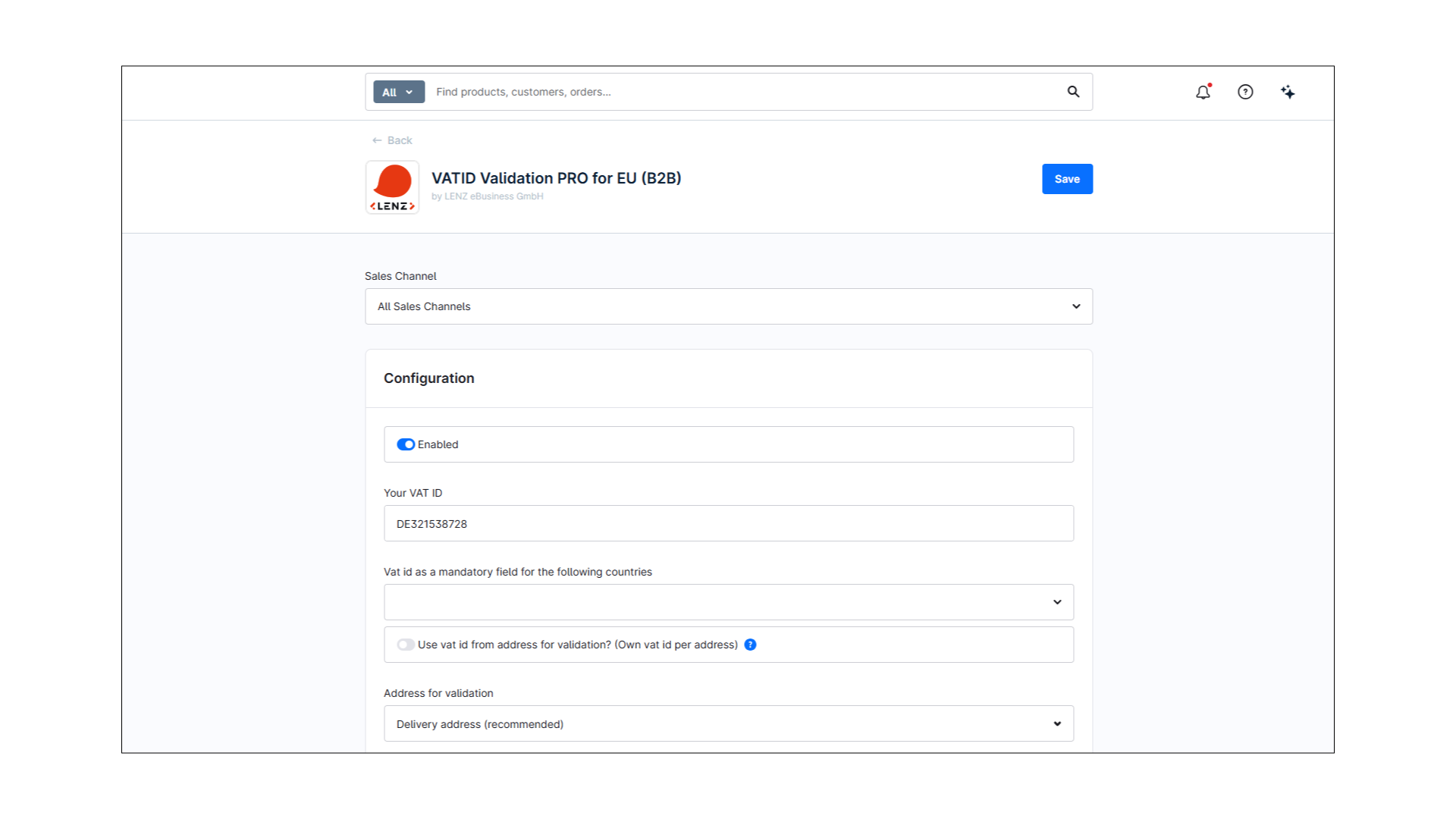 LenzPlatformVatIdValidation