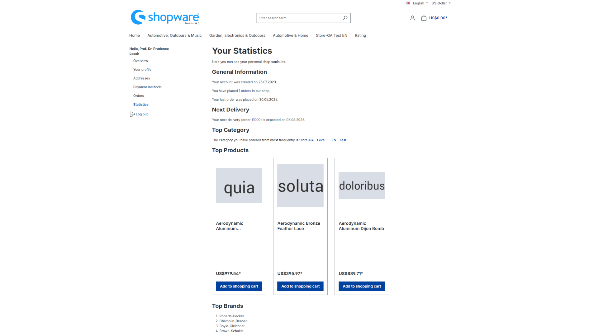 EsonoCustomerStatisticsInFrontend