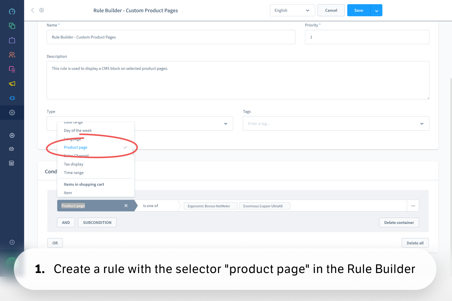 NdsRuleBuilderCustomProductPages