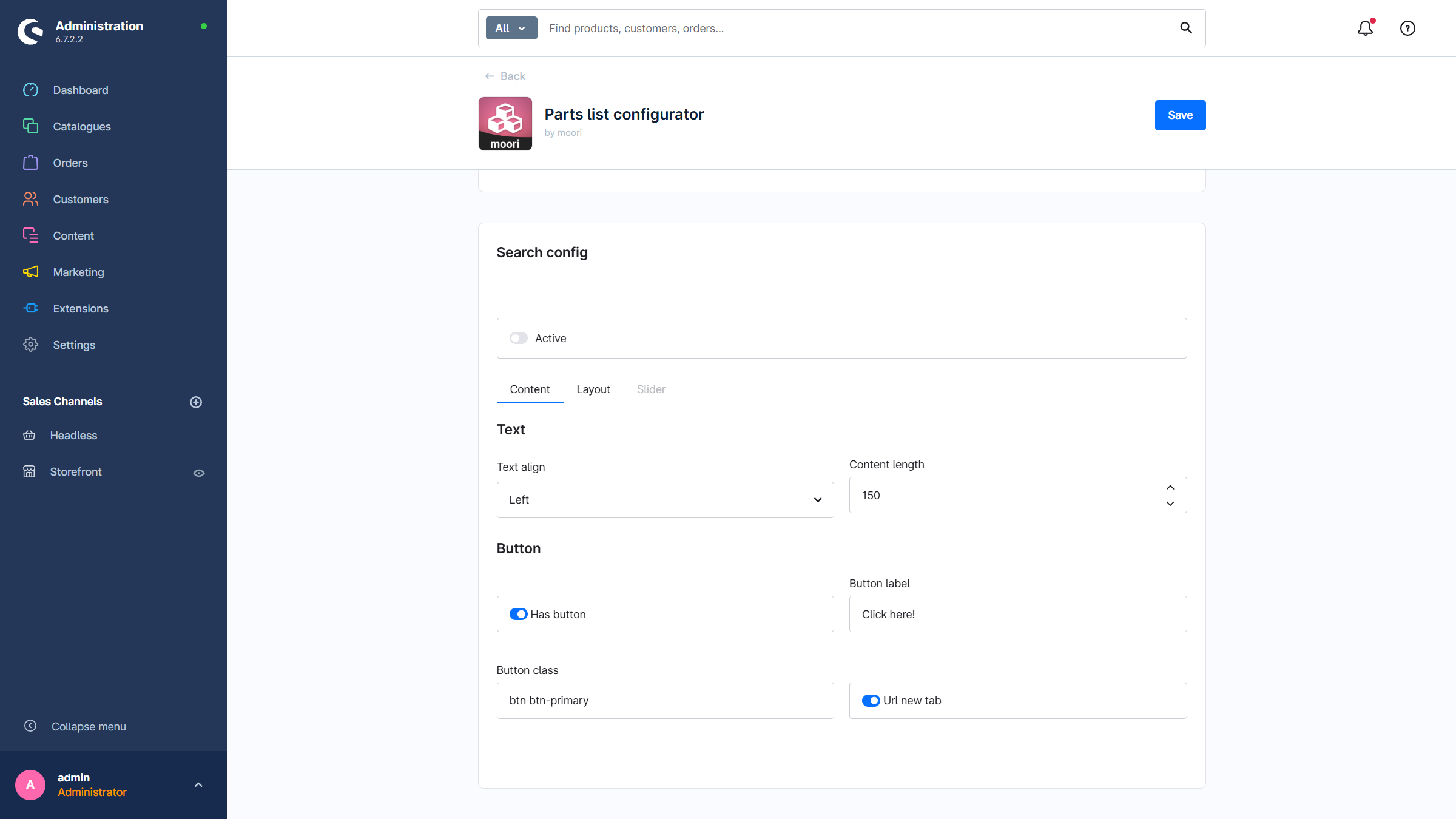 MoorlPartsListConfigurator