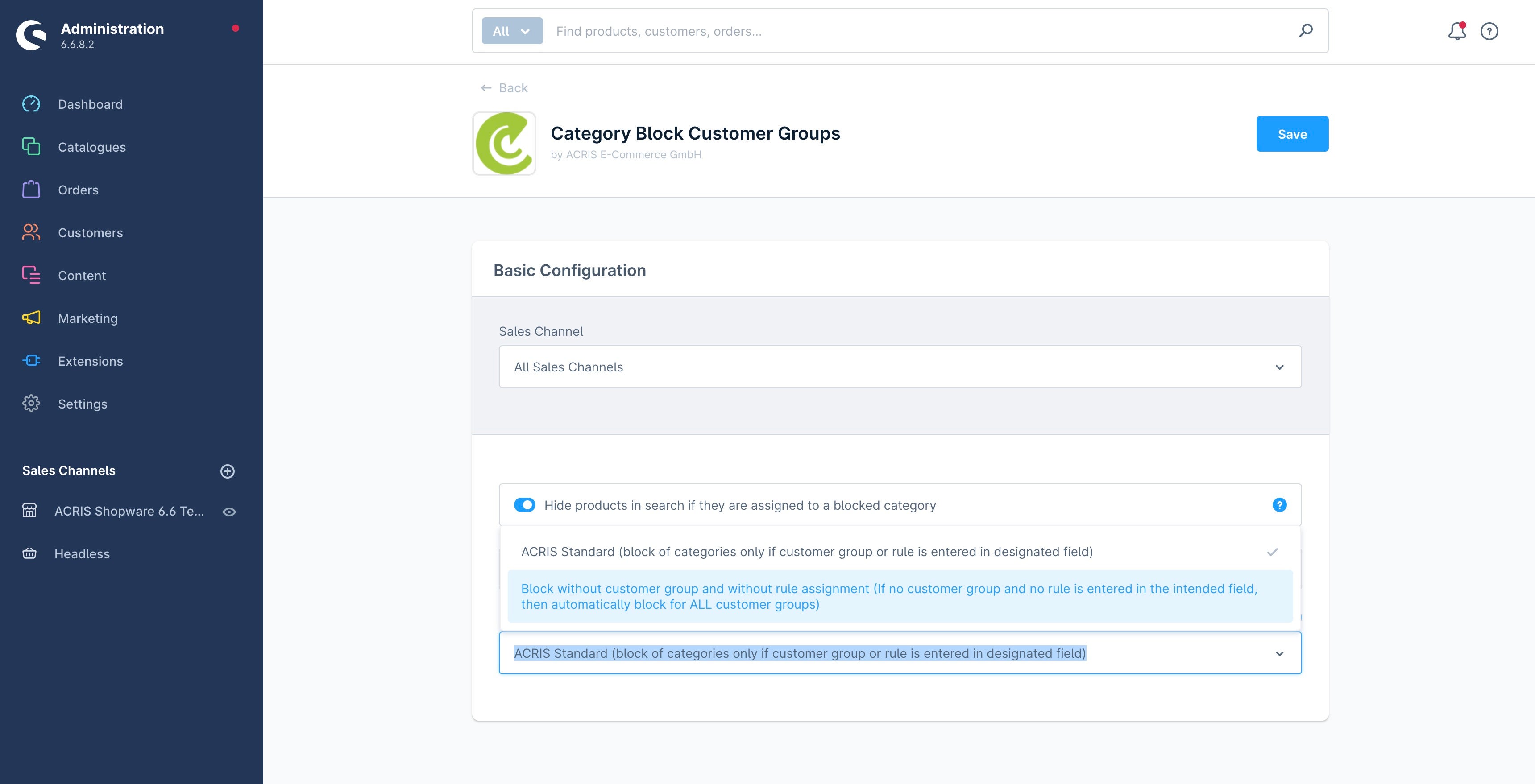 AcrisCategoryCustomerGroupCS