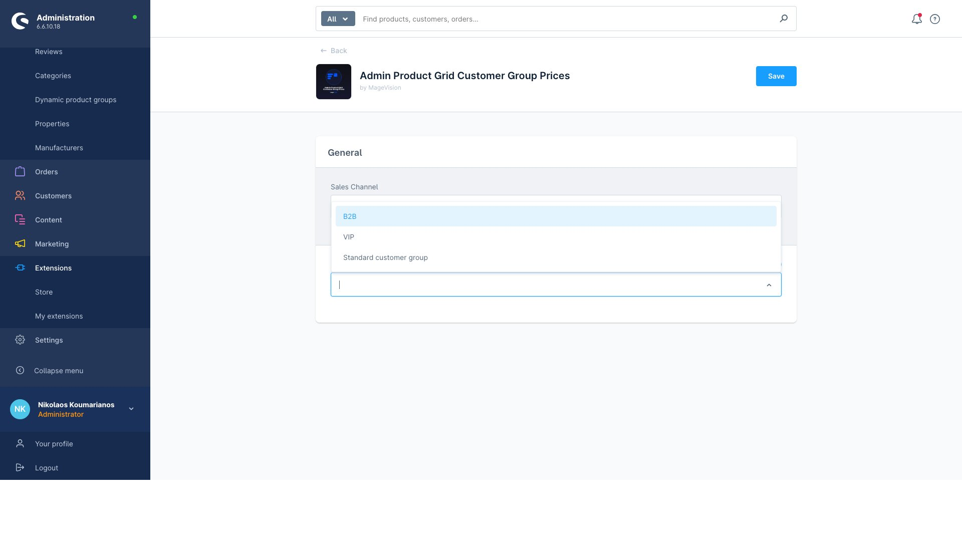 MageVisionAdminProductGridCustomerGroupPrices