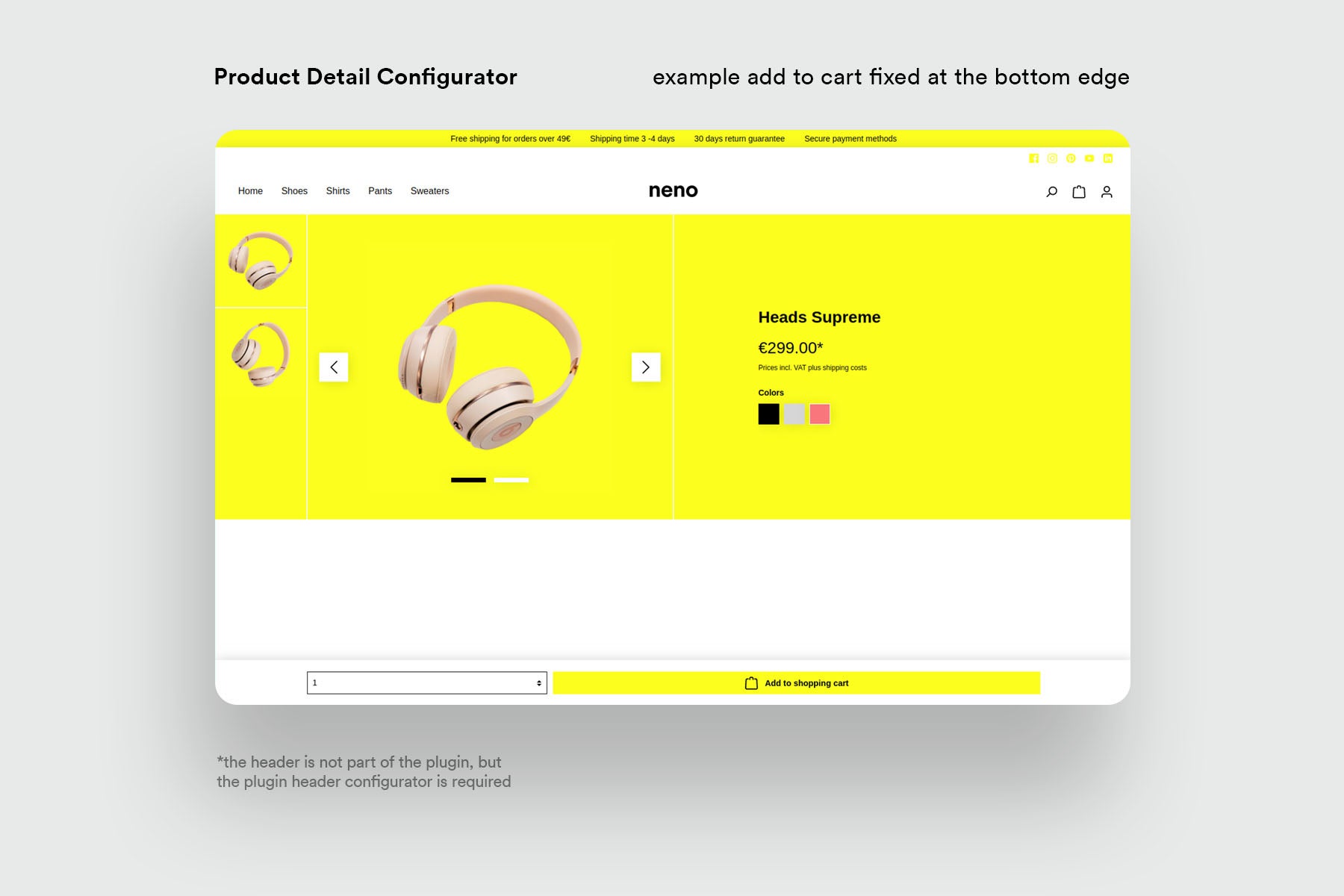 NenoProductDetailConfigurator