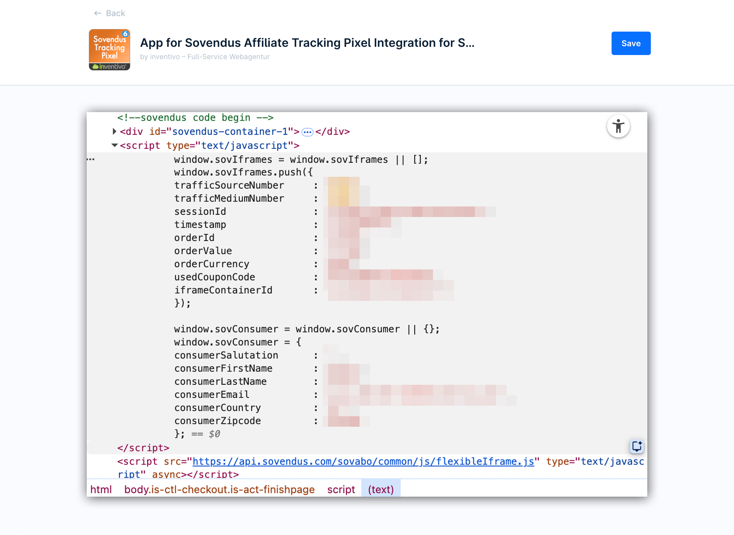 InvTrackingSovendusApp