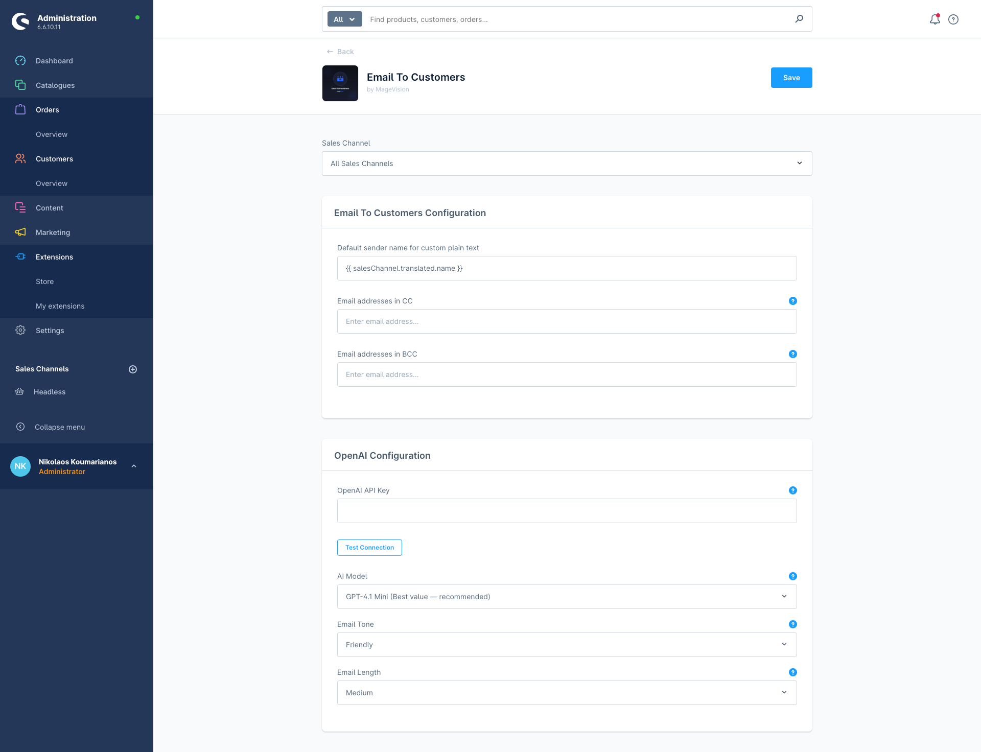 MageVisionEmailCustomers