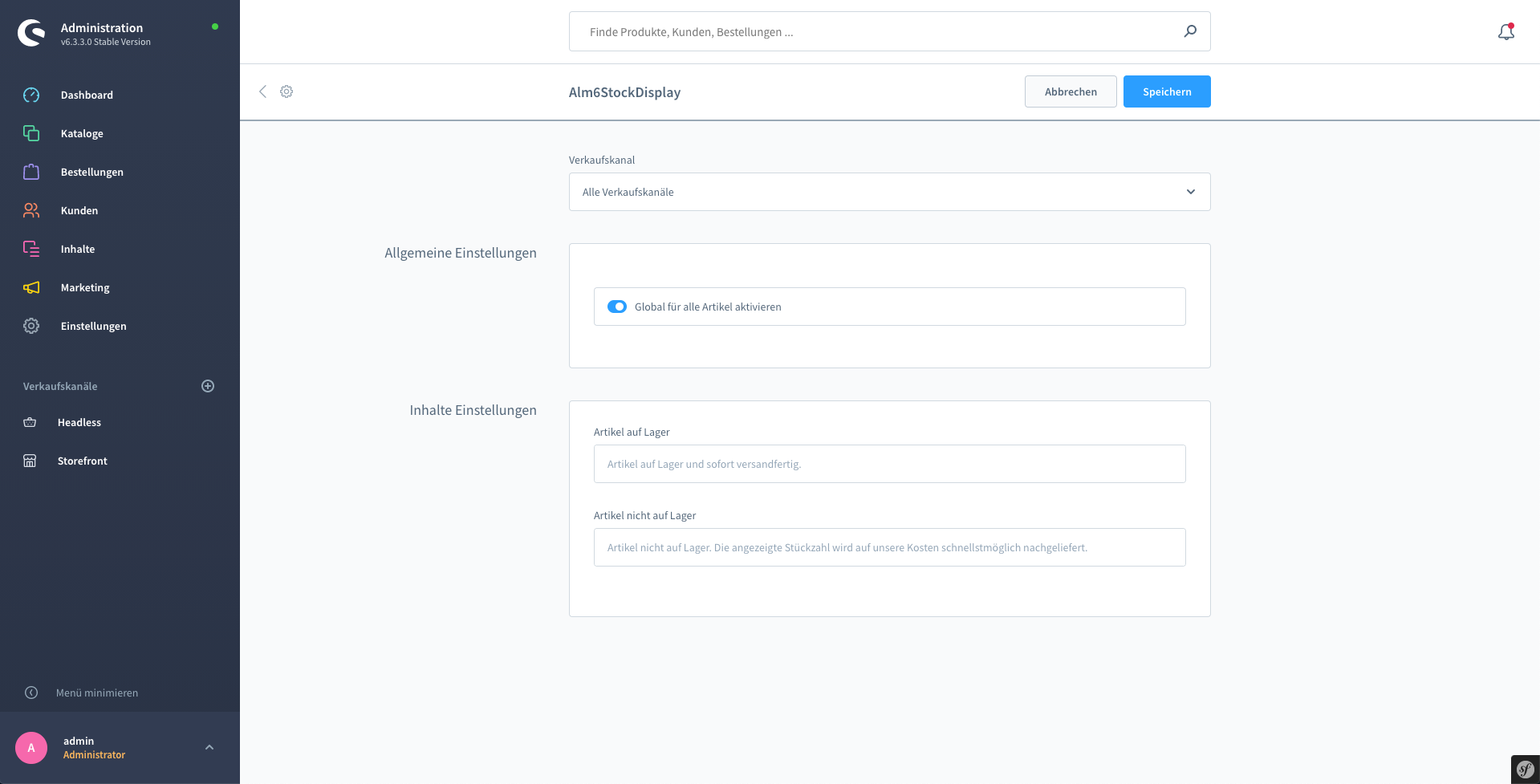 Alm6StockDisplay