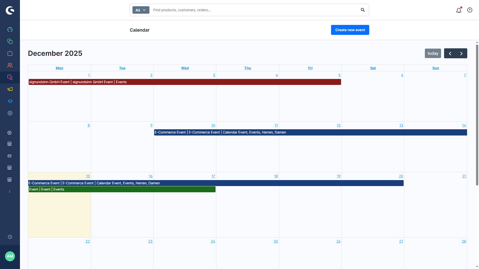 SisiShoppingExperienceCalendar