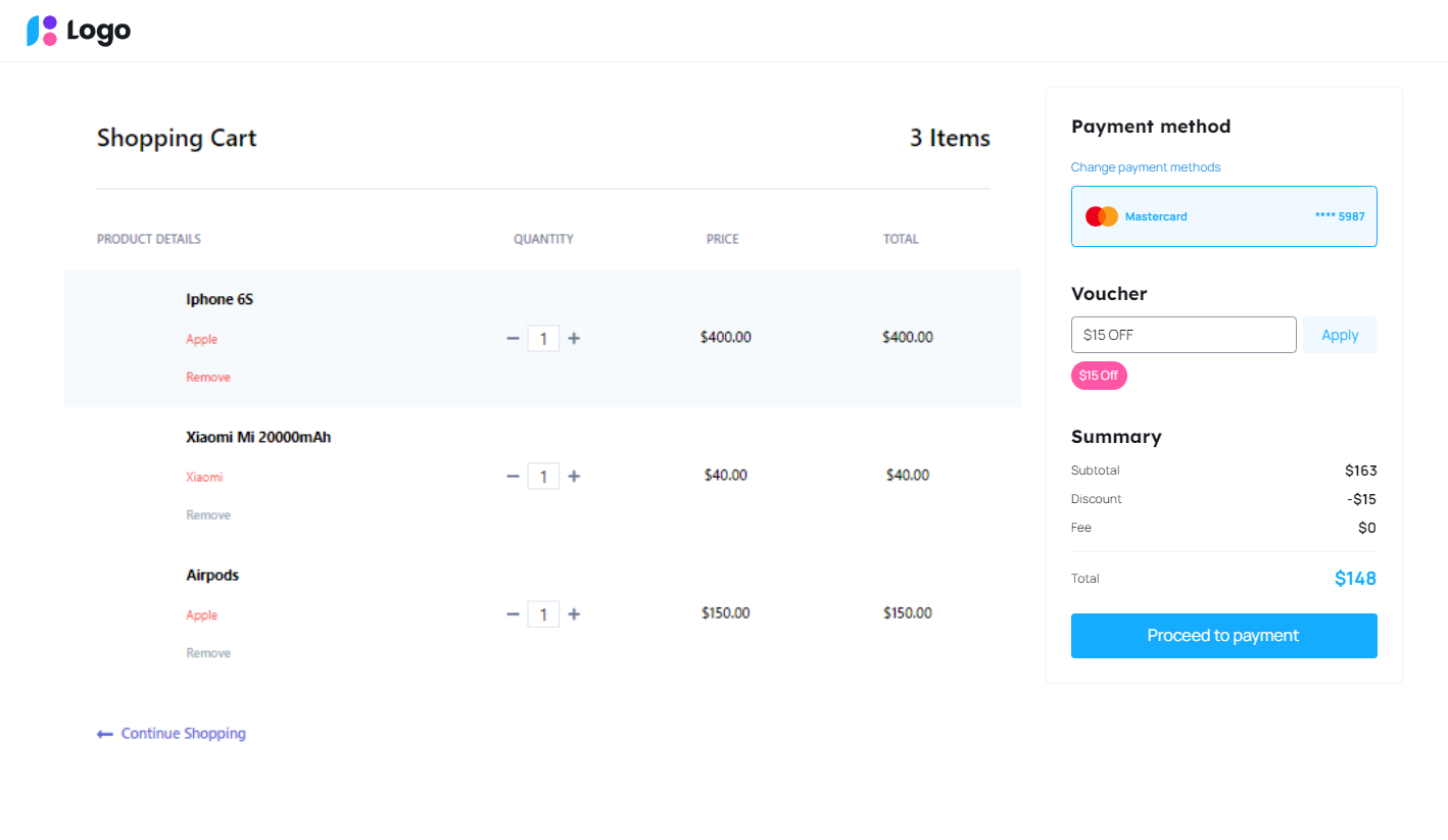 ICTECHCartPageStyling