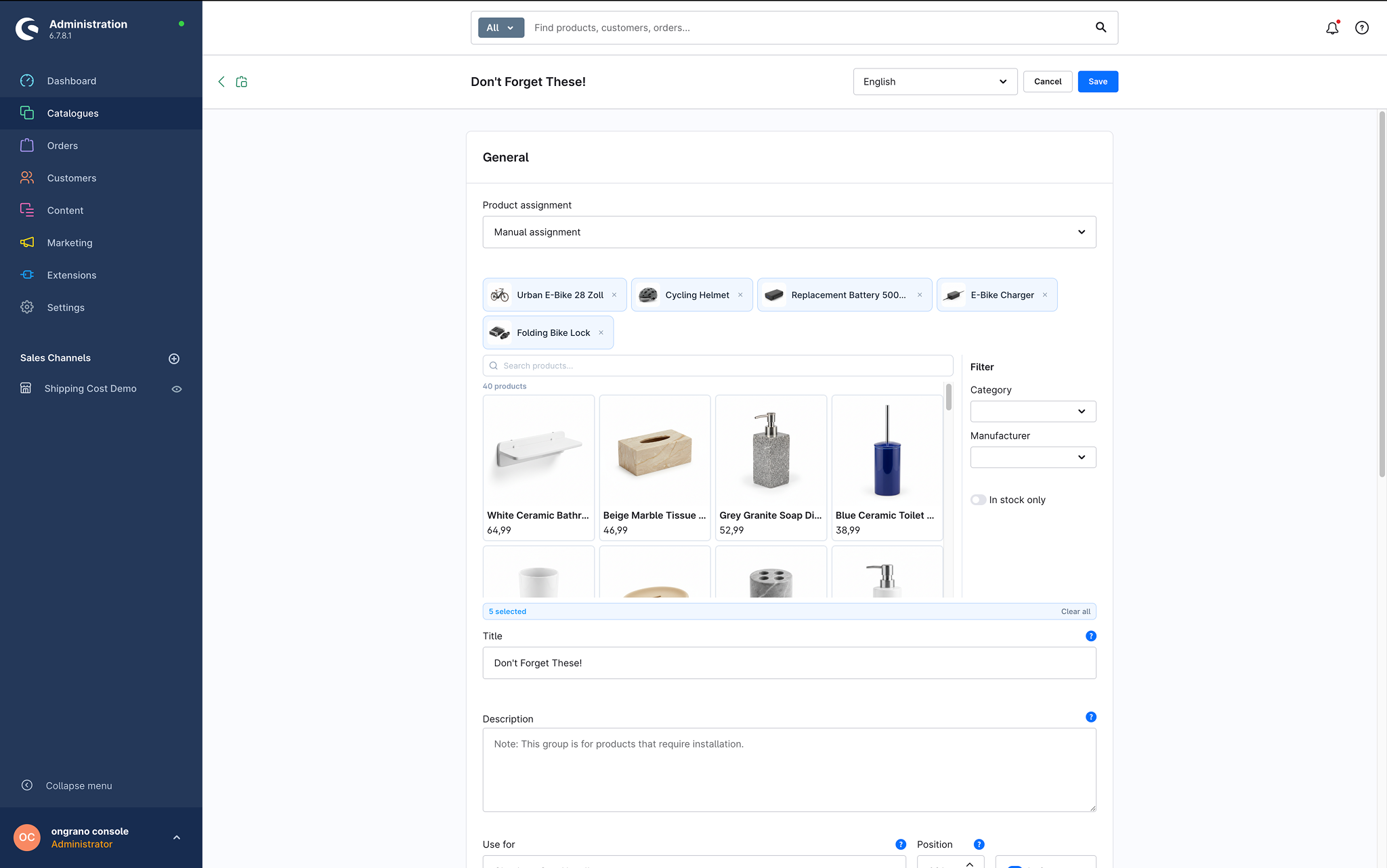 OngranoCrossSellingBuilder