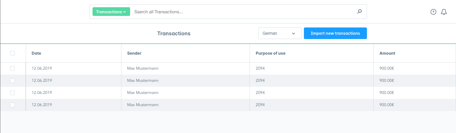 SensusBankMatching