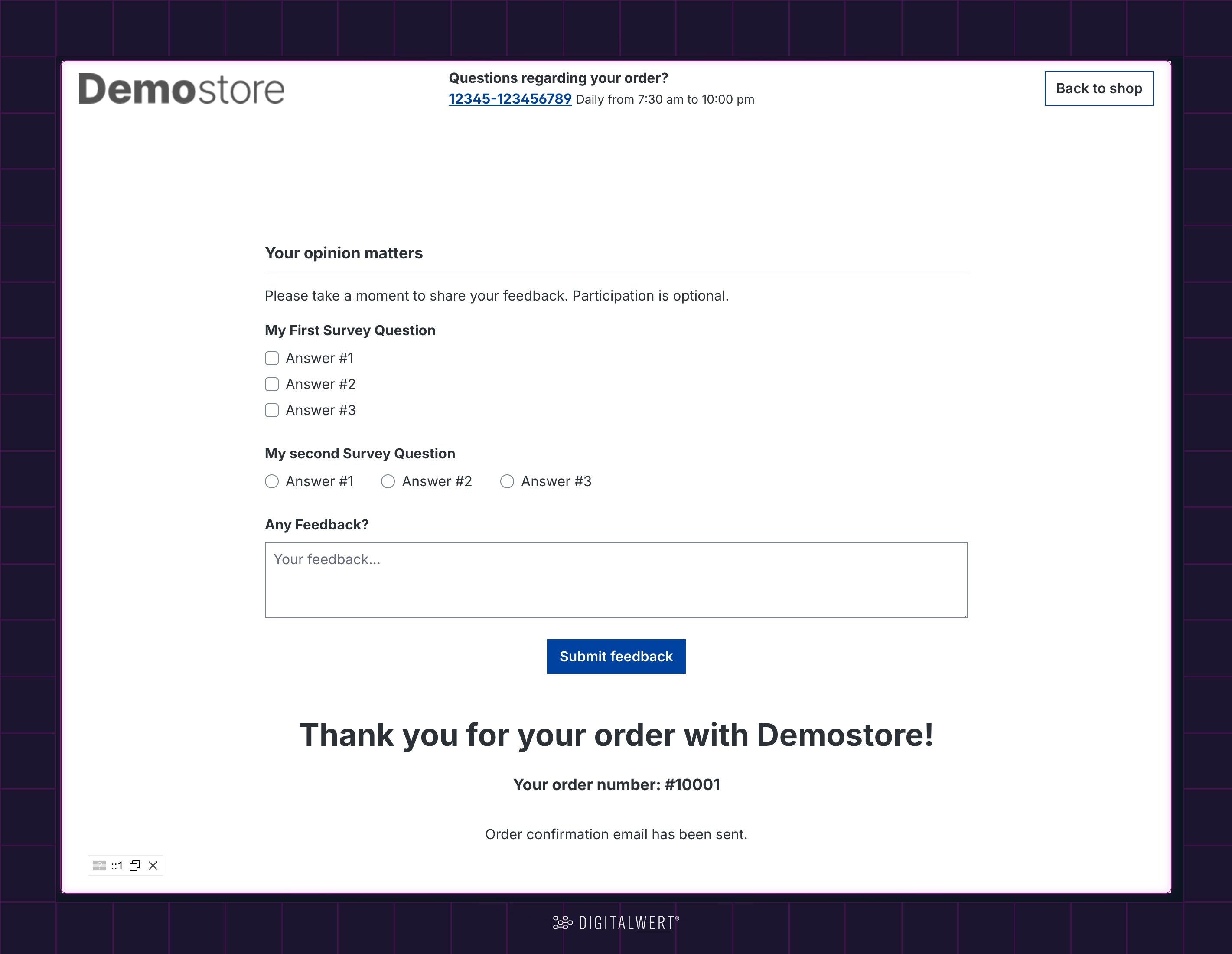 Digi1CheckoutSurveys
