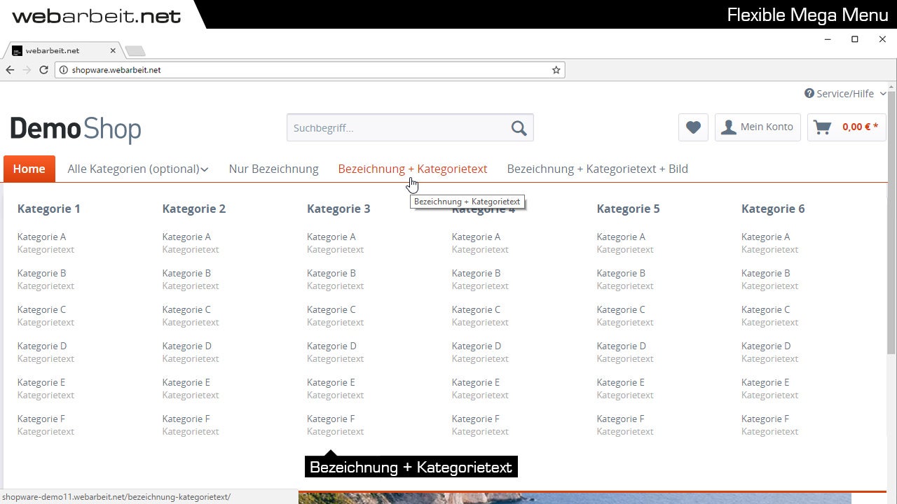 WebarbeitFlexibleMegaMenu