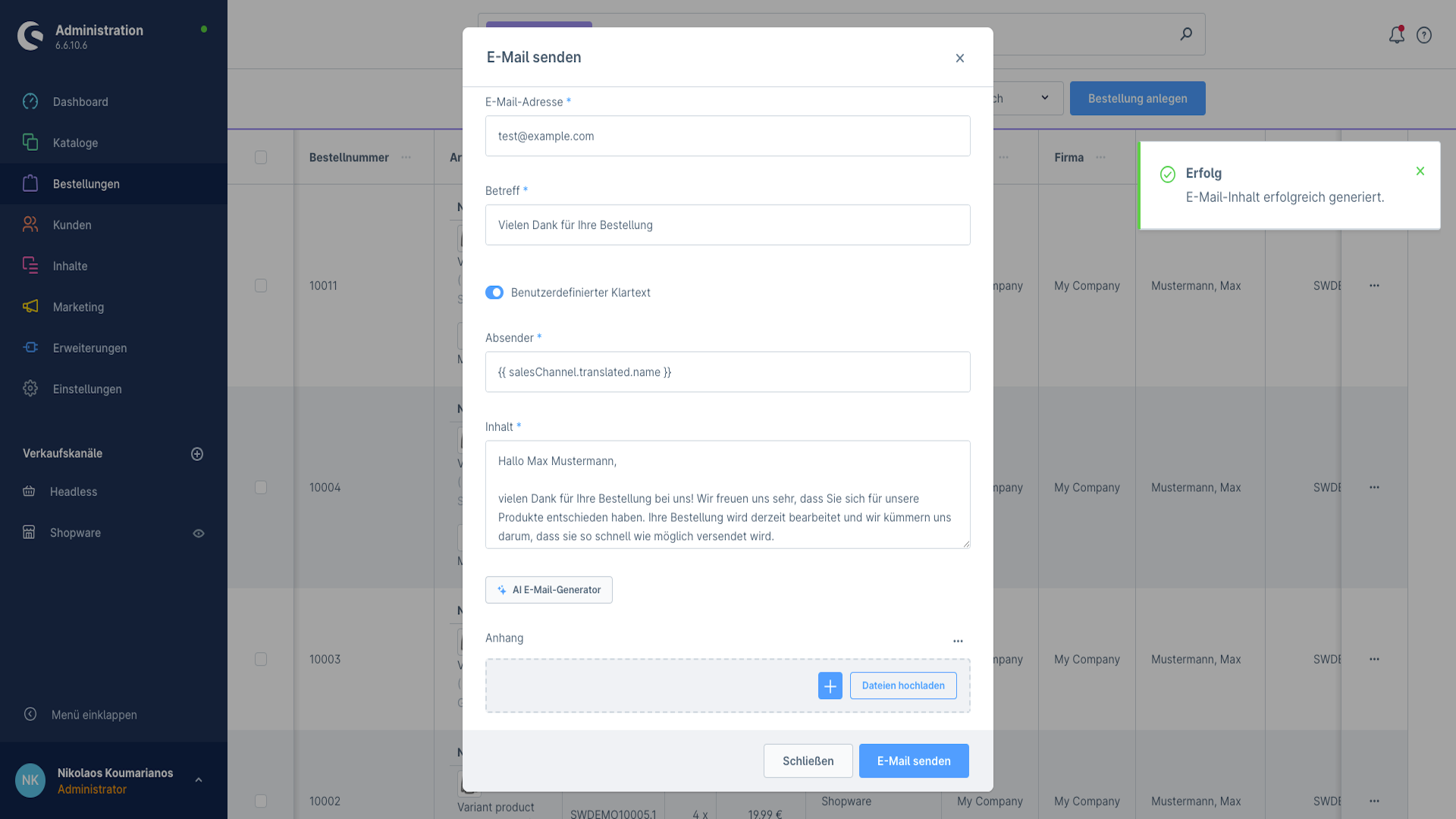 MageVisionEmailCustomers