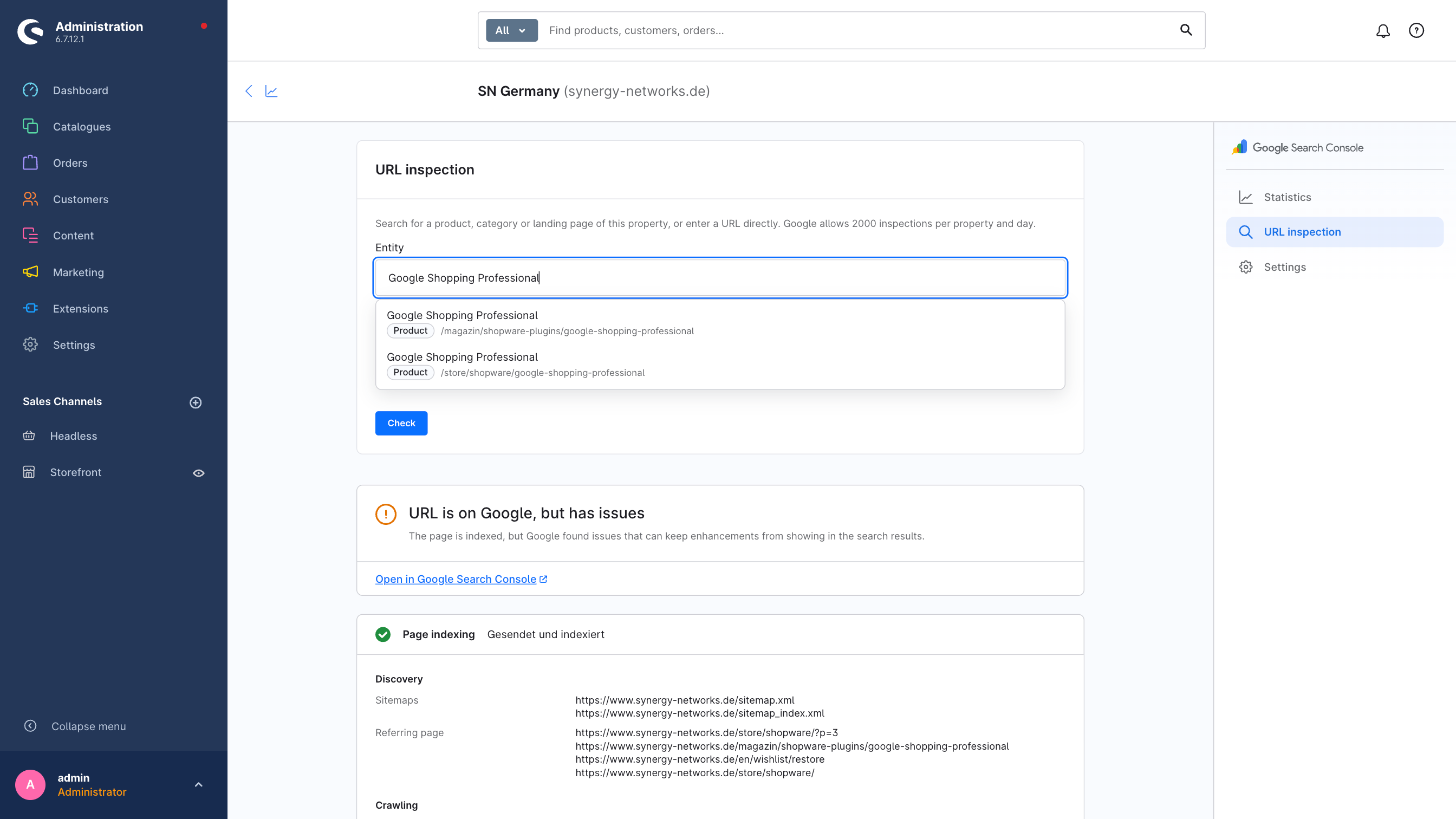 SynGoogleSearchConsole