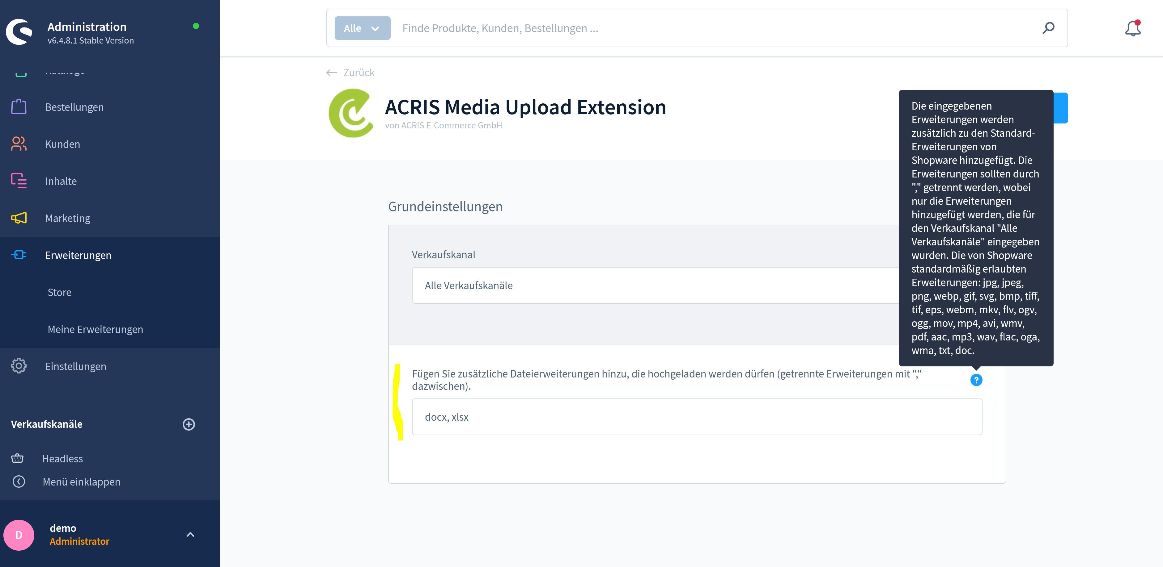 AcrisMediaUploadExtensionCS