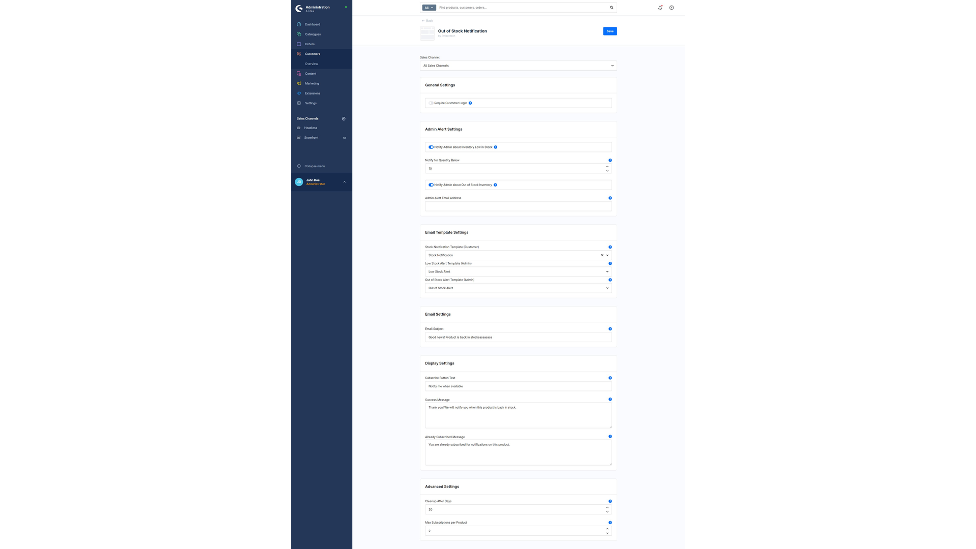 EmizenTechOutOfStockNotification