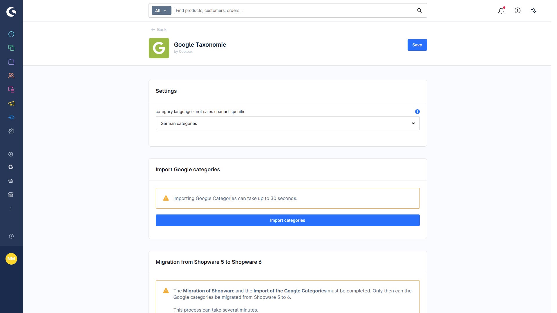 CbaxModulGoogleTaxonomie