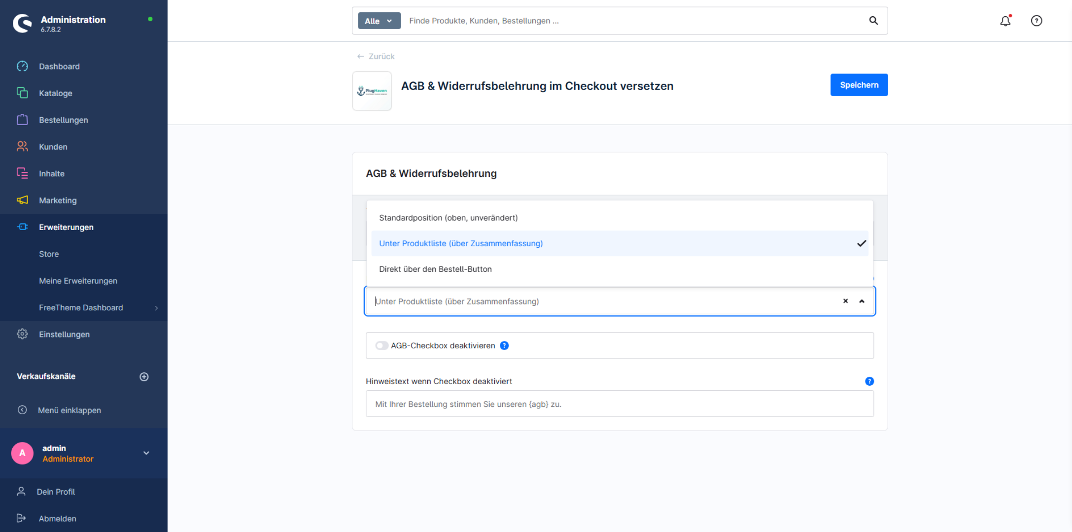 PlugHavenAgbCheckoutPosition