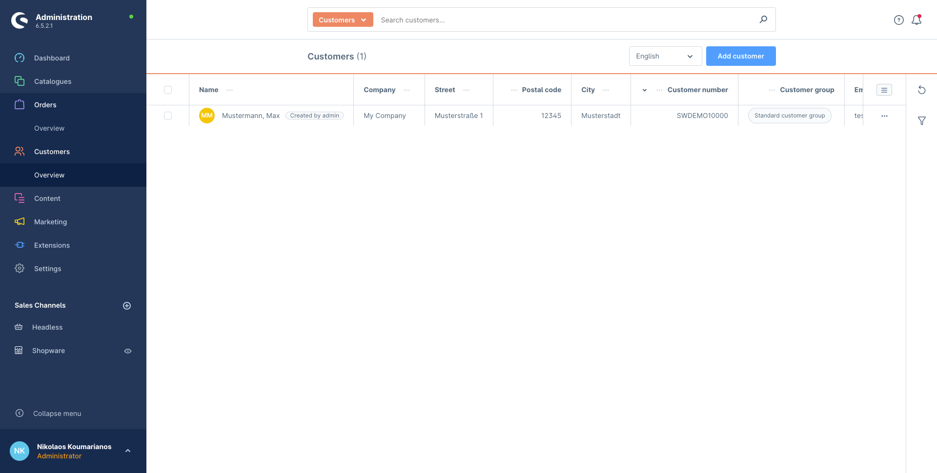 MageVisionAdminGridCustomerCompany