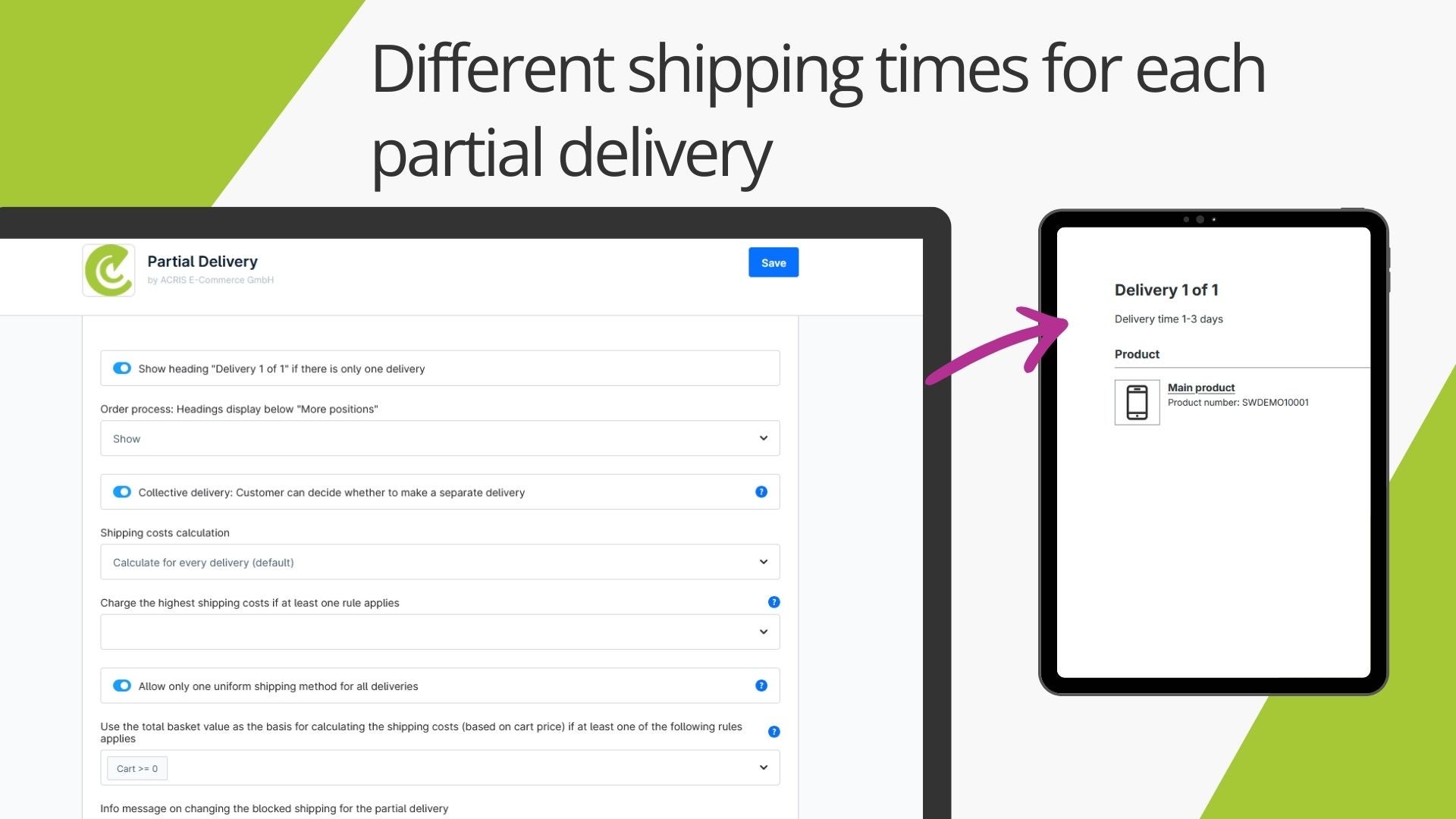 AcrisPartialDeliveryCS
