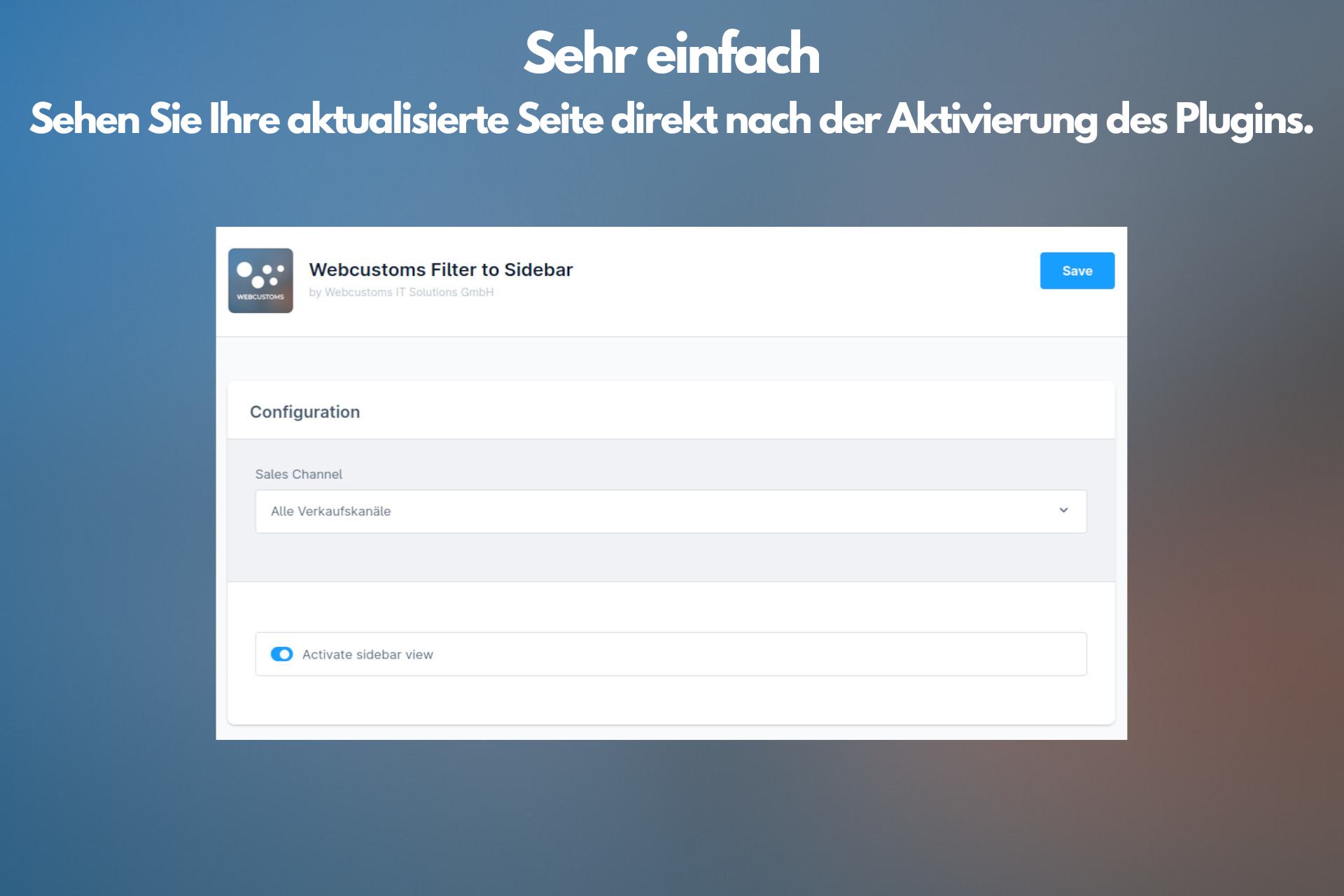 WebcuFilterToSidebar