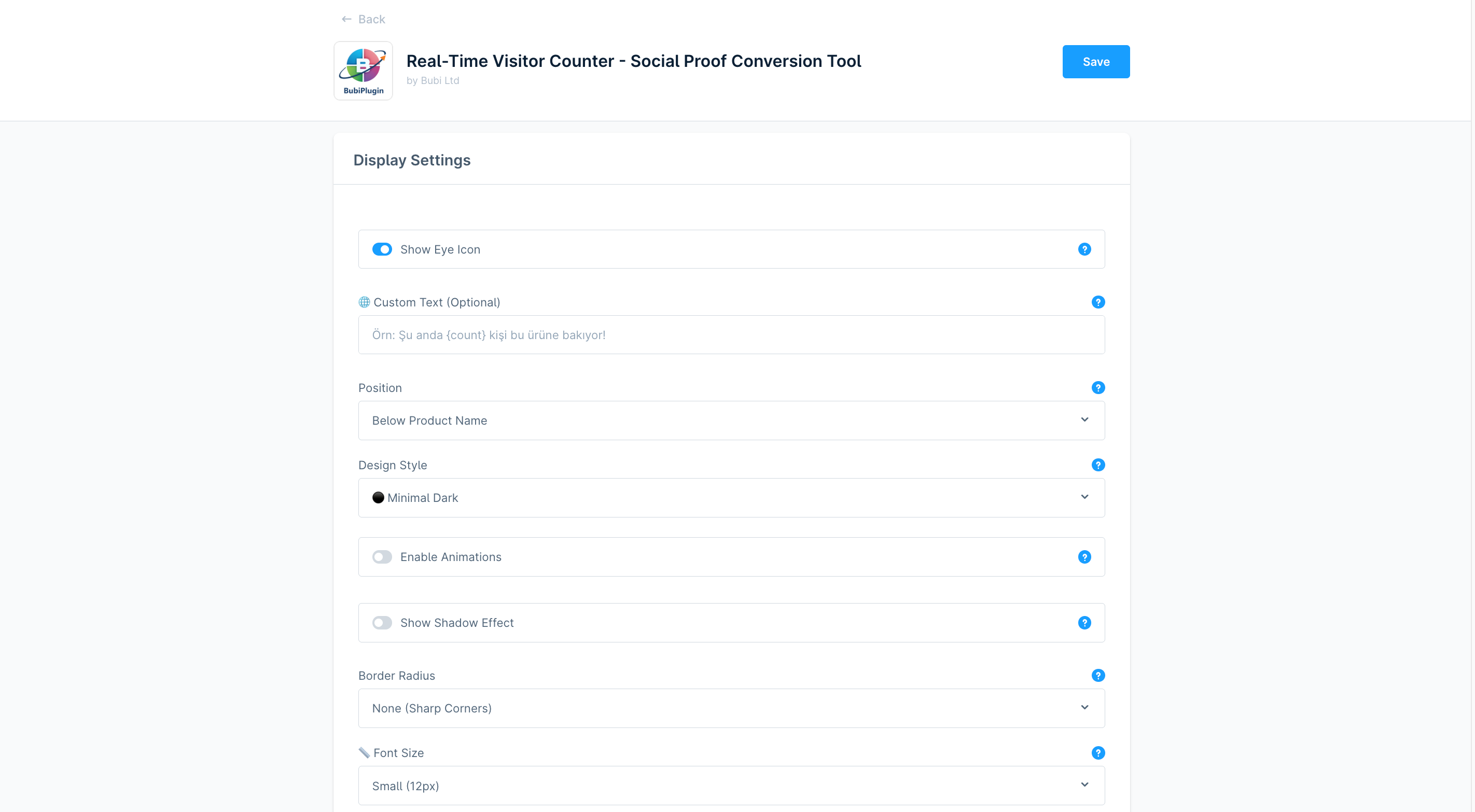 BubiRealTimeProductShow