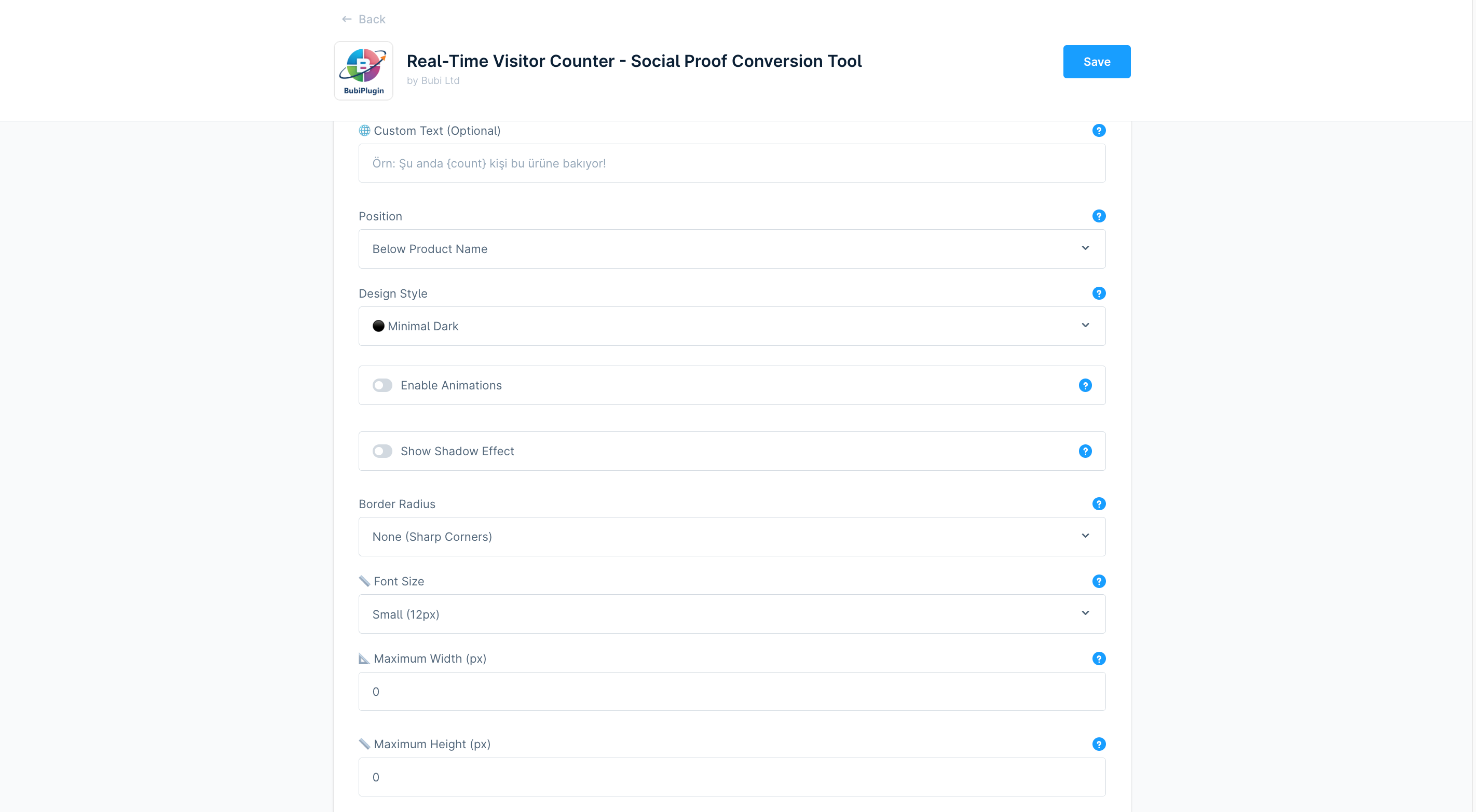 BubiRealTimeProductShow