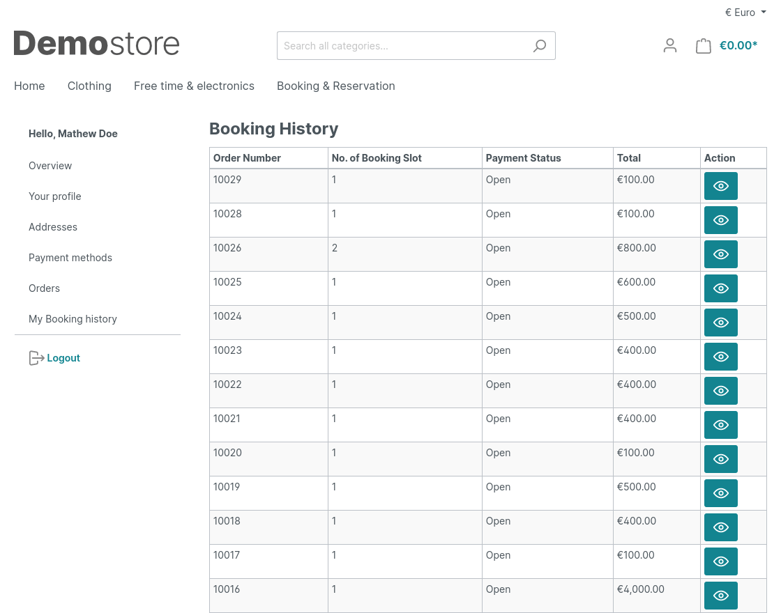 WebkulBookingReservation